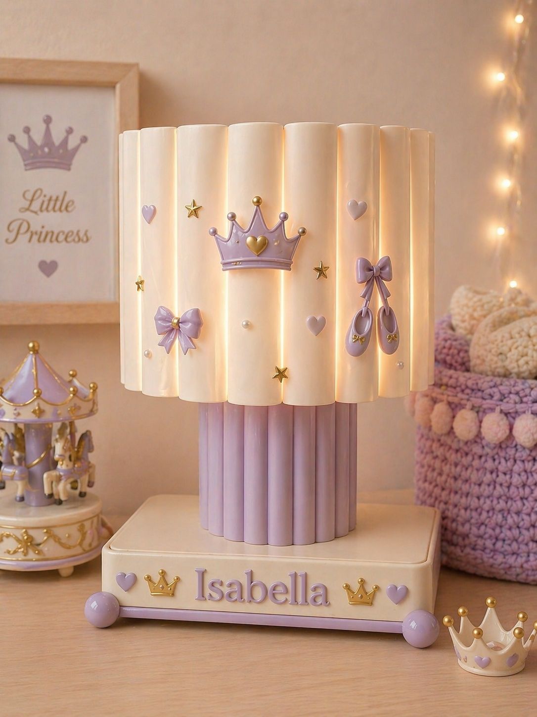 Custom baby name lamp