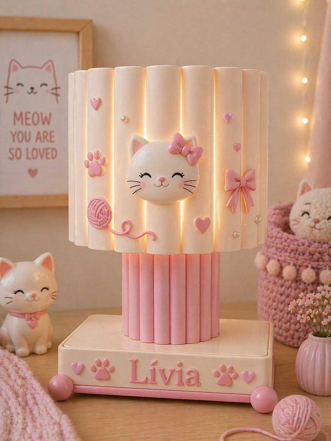 Custom baby name lamp